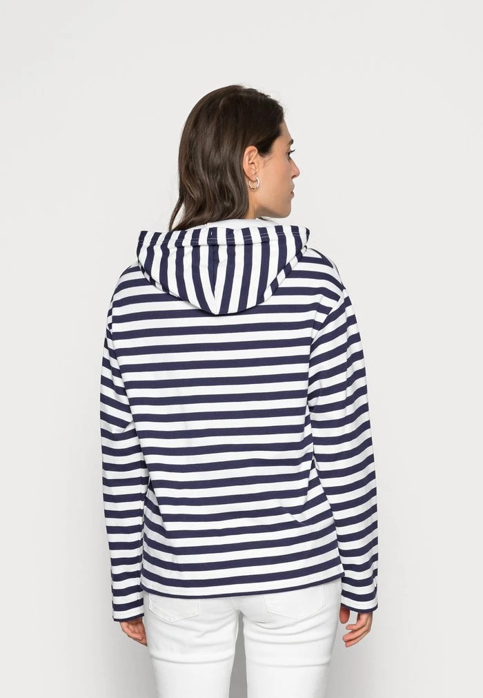 Pulls De Golf ANNA FIELD Anna Field Striped Loose Fit Hoodie Bleu Marine Femme | CIA-9942718